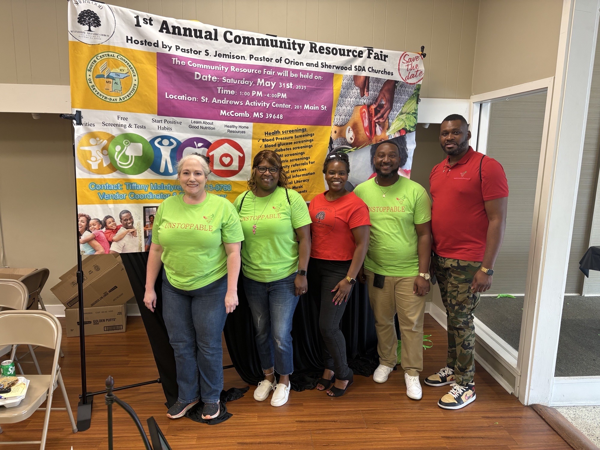 Church members at the Community Resource Fair